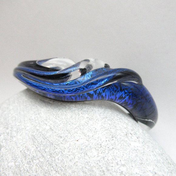 Jewelry - Blue Dichro Glass cuff bracelet